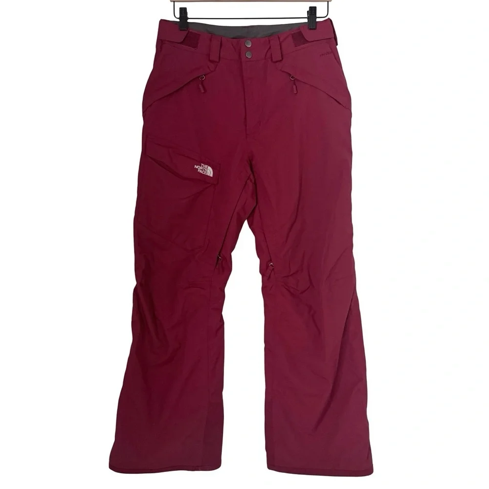 North Face Mens Small Red Ski Snow Pants Suit Bibs Snowboard Winter Pant Guys